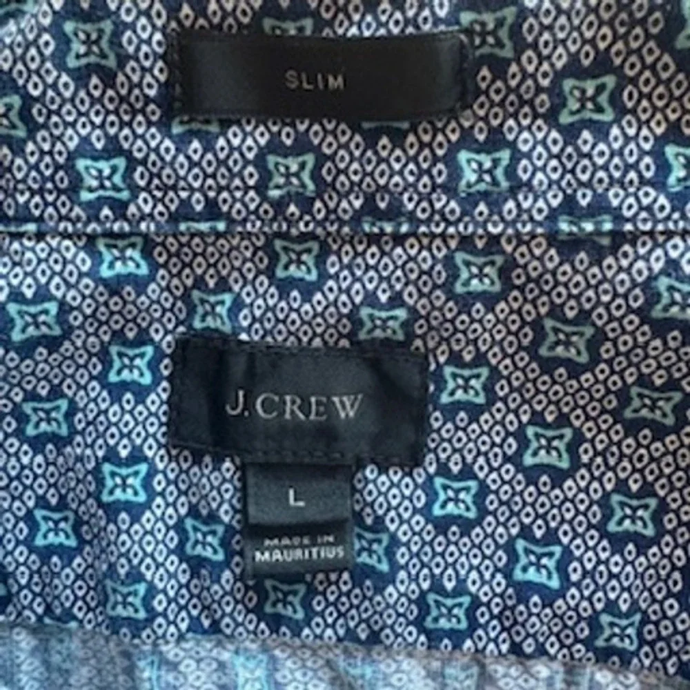 J Crew Men Blue‎ Long Sleeve Button Up Shirt Size Md Heritage Classicore